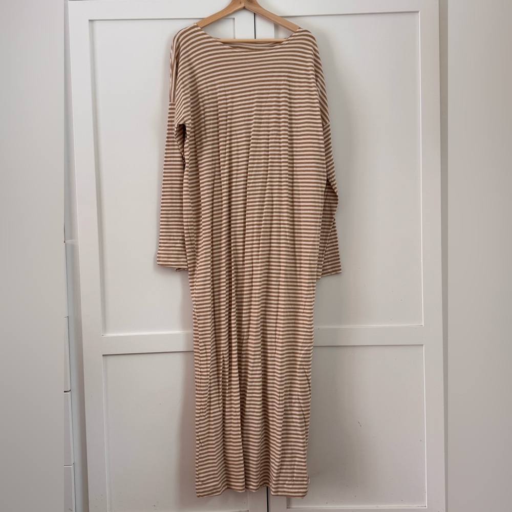 Boheme - Dolman Dress Striped Full Length Dress
